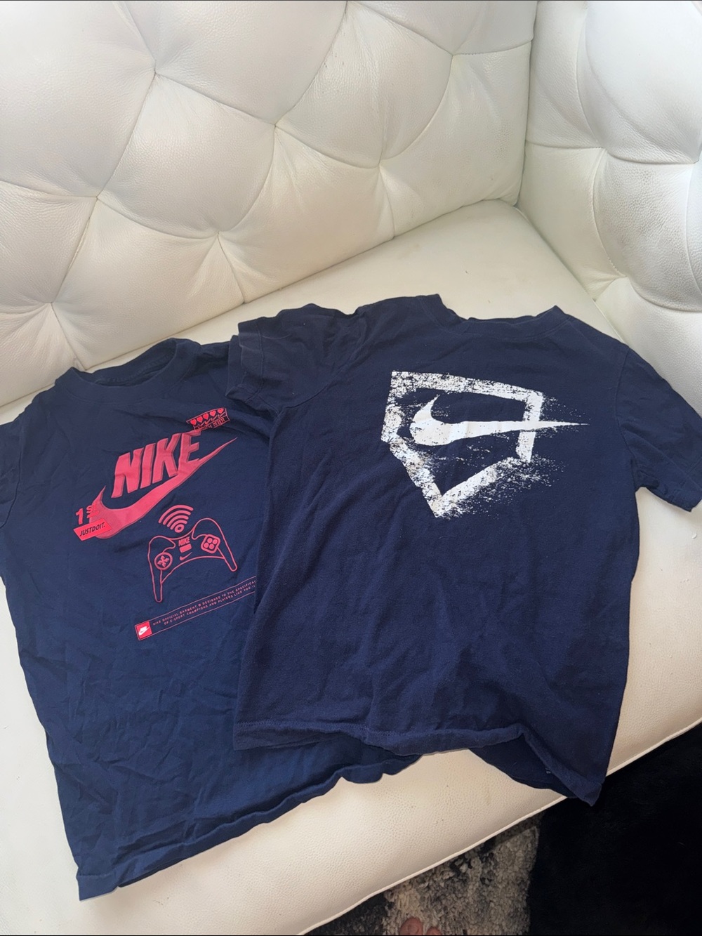 Nike Kids Navy Short-Sleeve Graphic Tees